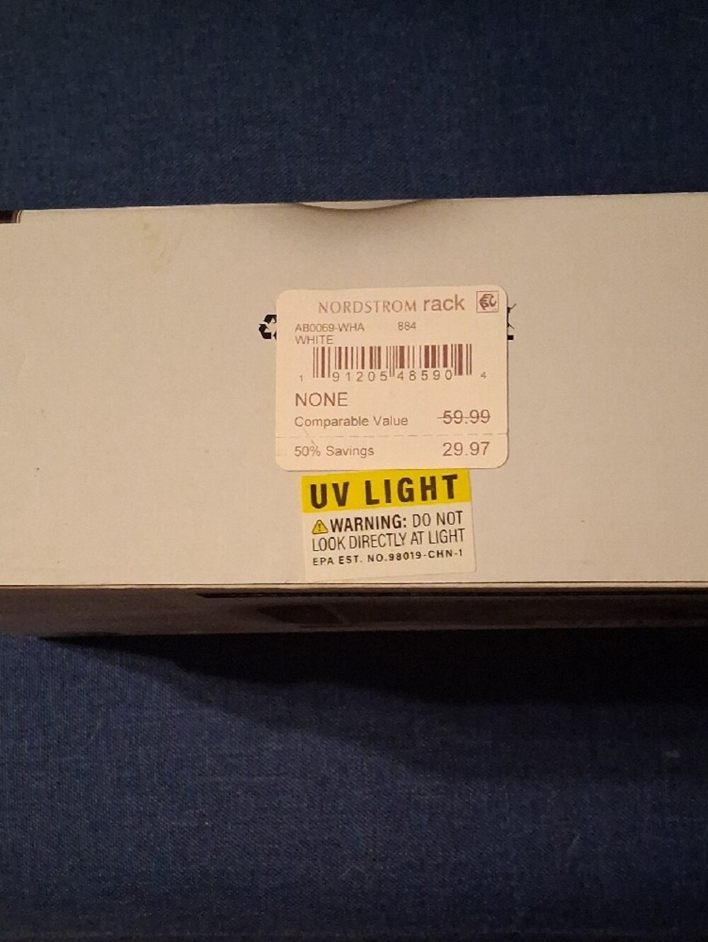 Nordstrom White UV Light Sanitizer Box - Picture 2 of 4